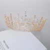 Hårklipp Barrettes niushuya 'Shinny Snowflake Zirconia Tiaras Crown Exquisite Luxury Princess Headdress Bridal Wedding Accessories