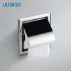 Ulgksd Quincaillerie de salle de bain murale Accessoires de salle de bain Chrome Porte-papier hygiénique Porte-serviettes de bain Porte-rouleaux en acier inoxydable 210320