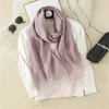 Plaid Silk And Wool Scarf Floral Lady Headband Scarves Shawl Wraps Bandana Hijab Big Size Beach Foulard Femme3000372