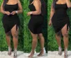 Womens spaghetti band bodycon jurk peplum sexy tube club party casual ruches jurken s-4xl effen kleuren