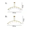 럭셔리 구리 펜던트 램프 유리 볼 공사 식당 디자인을위한 북유럽 샹들리에 매달려 램프 침실 부엌 LED 조명기구