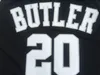groothandel Butler Bulldogs #20 Gordon Hayward College Basketball Shirts Vintage Black Stitched University Jerssys Topkwaliteit