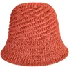 Tide Hand-woven Fisherman Hat Female Spring And Summer Breathable Bucket Knitted Japanese Net Red Face Small Basin Wide Brim Hats Elob22