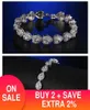 2021 Luxury 18CM Heart 925 Sterling Silver Bracelet Bangle For Women Anniversary Gift Jewelry Bulk Christmas S5777