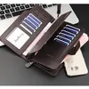 Wallets PU Men Leather 23 Card Holders Long Large Capacity Zipper Male Phone Pocket High Quality Business