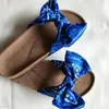 Slippers bandana desliza verão bowknot feminino plana não deslizamento de sandálias de praia casuais sapatos