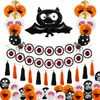 Ensemble de ballons d'Halloween fournitures de fête de célébration décoration chauve-souris spirale ballons suspendus