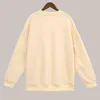 Women's Sweatshirt With Flower Print O-Neck Autumn Winter Female Casual Cute Yellow Clothes Woman Hoodies Loose Pullover 211104
