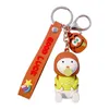 New Little Yellow Chicken Keychain Cute Cartoon Epoxy Doll Car Key Ring Piece School Bag Ornament Piccolo regalo G1019