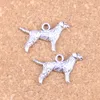 92 sztuk Antique Srebrny Brąz Plated Double Dog Charms Wisiorek DIY Naszyjnik Bransoletka Ustalenia Bransoletka 23 * 15mm