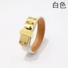 Luxury Designer woman BraceletsBangles Stainless Steel Cuff Wristband PU bracelet Leather Bracelets Classic Original Charm Bracel3899137