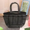 Storage Bags Hand Net Eye Beach Bath Swimming 8 Pocket Mesh Bag Transparent Travel Wash ZP-025 Bathroom Basket Gray T