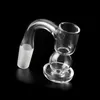 Volledige LAD Smoking Beveled Edge Terp Slurper Quartz Banger met Bal Bucket 45 * 90 Naadloze Slasters Nagels voor Glas Water Pijpen Oliereiljes Bongs