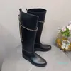 أحذية المطر المقاومة للماء للسيدات مصممة منصة المطاط النسائية العلامة التجارية الفاخرة سيدة هالوين أحذية الكاحل