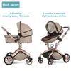 Strollers# Originele Mom CAR High Landscape Luxury 3 In 1 Baby Stroller geboren koets vouwperk