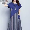 Dress women A-Line Striped Short Slash neck dresses casual formal dress women elegant office ladies dresses 3193 50 210527