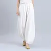 Dambyxor Capris Kvinnor Vintage Linne Lång Palazzo 2021 Celmia Casual Loose Wide Ben Elastiska Midja Byxor Pantalon M-2XL