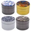 Latest Colorful 50MM Smoking Zinc Alloy Dry Herb Tobacco Grind Spice Miller Grinder Crusher Grinding Chopped Hand Muller Cigarette Holder High Quality DHL Free