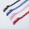 Cute Bell Collars For Cat Teddy Bomei Dog Cartoon Funny Footprint Collar Leads Pet Accessories Animal Goods