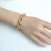 High Quality Jewelry 18K Gold Plated Stainls Steel Multi-layer Twisted Links Thick Oval Chain Link Bracelet