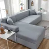 Plain Corner Sofa Covers voor Woonkamer Elastische Spandex Couch Stretch Slipcovers L Vorm Noodzaak Koop 2PCS 210723