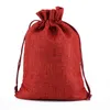 7x9CM Burlap Bag worka biżuterii torba lniana torby sznurkowe torebki do przechowywania torby gfit