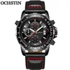 Armbanduhren OCHSTIN Mann Armbanduhr Chronograph Sport Männer Uhr Militär Armee Top Blau Gummiband Klassische Männliche Uhr Geschenk 6125301a