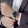 Orologio automatico da uomo di lusso con cinturino in nylon con cinturino in acciaio inossidabile meccanico a carica automatica