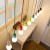 Красочные художественные подвески света современный DIY дизайн висит лампы дома магазин магазин промышленного декора подвески освещение лампадари