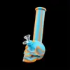 Silikon Bong Borular Sigara İçme Su Borusu Nargile Bongs Dab Rigs Silikon Tüp Cam Kase Isıya Dayanıklı Sigara Için Kullanımı