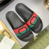 Designer Slides Women Man tofflor Luxury Sandaler Sandaler Flip Flop Flats Slide Casual Shoes Beach Shoes Storlek 35-47 med Box No311