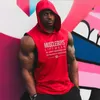 Liftwear Mouwloos Shirt met Hoody Merk Gyms Kleding Fitness Mannen Bodybuilding Stringer Tank Tops Hoodies Singlets