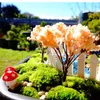 10st / set Artificial Mini Mushroom Miniatyres Fairy Garden Moss Terrarium harts hantverk dekorationer Stakes Craft 2cm Q0811