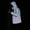 Lustige Print Reflektierende Jacke Männer/Frauen Marke Mit Kapuze Hoodie Mäntel Casual Nacht Fluorescen Windjacke Veste Homme Männer der Jacken