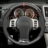 ソフトブラックスエードカーボンファイバー車のステアリングホイールカバーインフィニティ FX FX35 FX45 2003-2007 2008 日産 350Z 2002-2008 2009