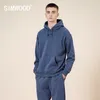 390g Heavyweight Thick Hooded Sweatshirt Men Autumn Winter Warm Fleece Jogger Hoodies In 13 Colors Pullovers 211229