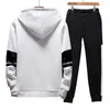 Ensembles de sweat-shirt pour hommes Pull + Pantalon Survêtement 2 Pièce Pantalon Plaine Streetwear Garçon Hoodies Joggers Costume Homme Vêtements Promotion 210930