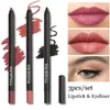 3pcs läppfodral eyeliner penna set vattentät matt läppstift fuktgivande konturpinne penna smink verktyg öga kosmetiska pennor