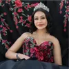 2022 старинные цветочные вышитые аппликации Quinceanera платья сатин без бретелек корсет задний чарро сладкое 16 платье 15 девушек вечеринки