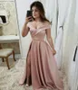 2021 Pleat Prom Party Sukienki wieczorowe Vestido de Noiva Sereia Gown Robe de Soiree Satin Side Slit Seksowna Długa Suknia