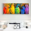 Modern Pictures Colorful Parrots Canvas Paintings For Living Room Prints & Posters Decorative Animal Art Cuadros