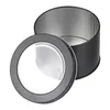 2021 Nuevas latas de aluminio JARS Metal Redondo Contenedores de estaño Cajas de regalo de almacenamiento con ventanilla clara para hornear para hornear para hornear