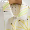 Zevity Женская повседневная свободная короткая рубашка с милым цветочным принтом, блузка с рукавами «летучая мышь», кимоно, рубашка Roupa Chic, летние топы LS9096 210603