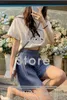 Korean style pleated loose casual five-point pants Women's wide-leg shorts are thin and high-waist 210512