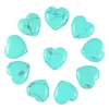 20mm * 6mm coeur ornements naturels rose quartz pierre turquoise pierre nue pierres de pierre décoration main jeu pièces pièces accessoires