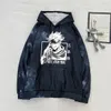 UNIEX Hot Anime Hoodie Jujutsu Kaisen Pullover Tops Fashion Tie-Dye Cloth Y0809