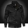 Mannen Winter Uitloper Bomberjack Air Force Pilot Warm Casual Bont Collar Army Tactical Coat 211214