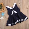 Newest 1PC Sleeveless Casual Baby Girls Dress Tie Summer Party Princess Wedding Dresses Q0716