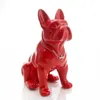 Céramique Français Bulldog Dog Statue Accessoires de décoration maison Objets artisanaux Ornement Porcelaine Animal Figurine salon R41978095135