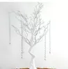 2022 nuovo 30 "Manzanita albero artificiale centrotavola bianco partito strada piombo tavolo decorazione di nozze + 20 catene di cristallo